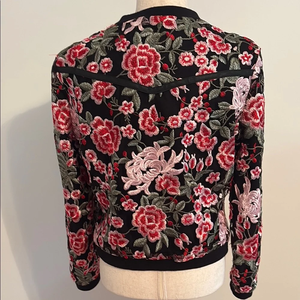 Boho Embroidered Bomber Jacket by Neiman Marcus - Picture 2 of 5